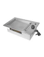Chapa Gourmet a gas de embutir 32x51 em aço inox jx Metais