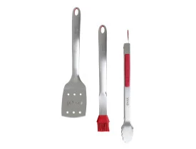 Conjunto de Espatulas Premium BBQ 42cm Evol 3 Pç Inox Silicone
